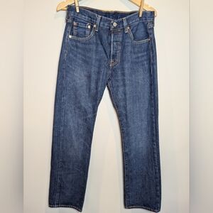 Levi's Men's 30x30 501 Button Fly Straight Blue Jeans